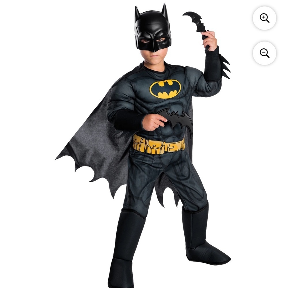 DC Batman Kids Costume Black NEW 2T 3T 4T Muscles Deluxe Superhero